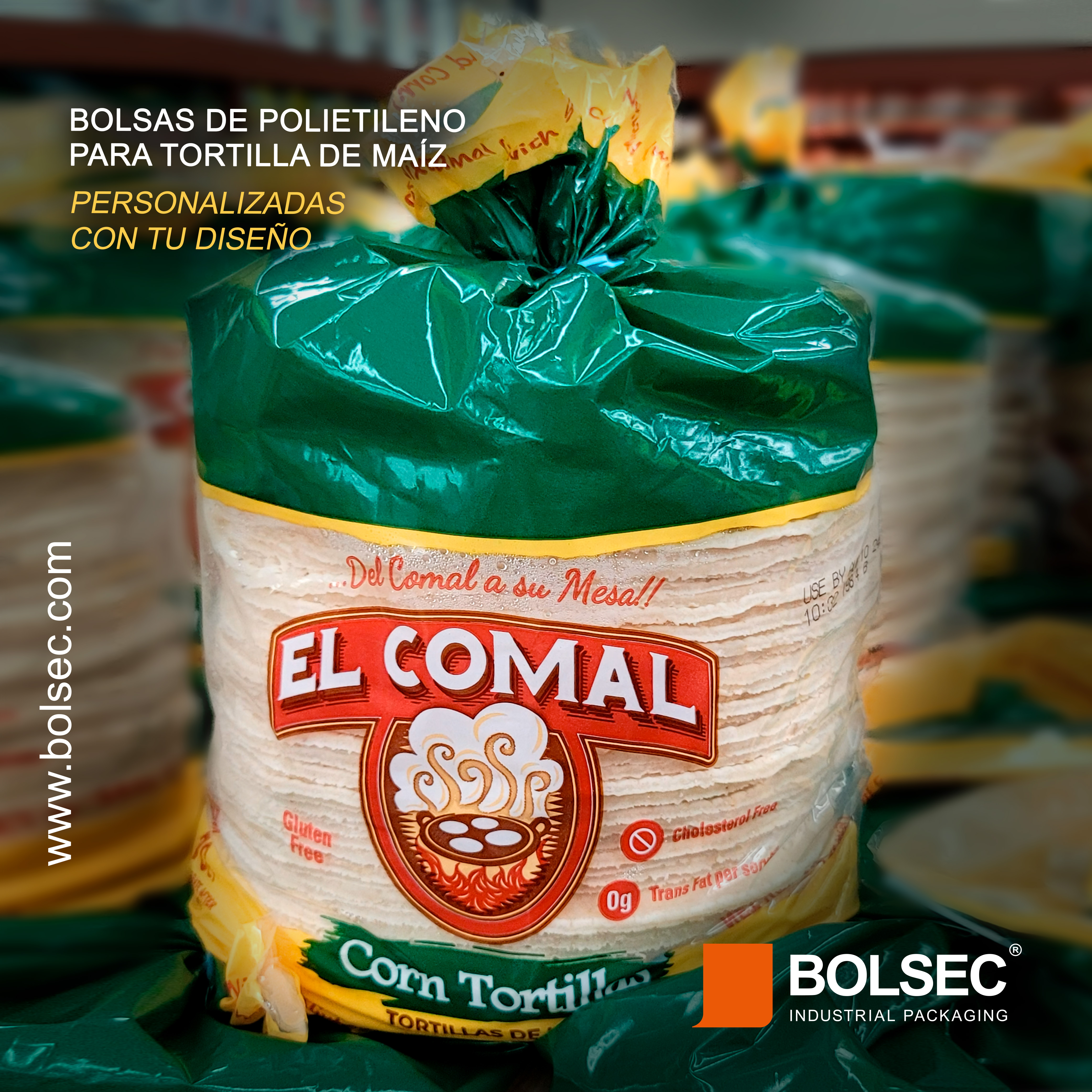 fabricante de bolsas impresas para tortillas